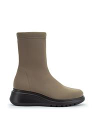 PAULA URBAN TAUPE LYCRA SHORT CHUNKY BOOT