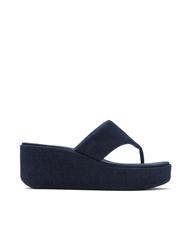 FIT FLOP DENIM PLATFORMS WEDGE SANDAL 