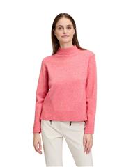 BETTY BARCLAY RED MELANGE  KNT PULLOVER 