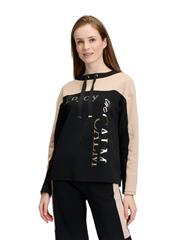 BETTY BARCLAY BLACK BEIGE SWEATSHIRT