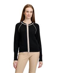 BETTY BARCLAY BLACK NATURAL KNIT PULLOVER