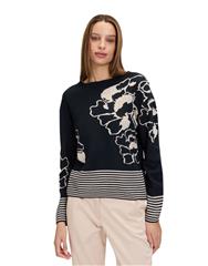 BETTY BARCLAY BLUE NATURAL  KNT PULLOVER 
