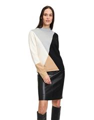 BETTY BARCLAY GREY BLACK  KNIT PULLOVER 