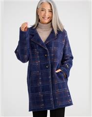 BRAVE & TRUE NAVY CHECK MULTI MARSHALL JACKET