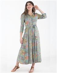 CALYPSO BAROQUEMOS MAXI SHIRT DRESS