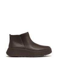 FIT FLOP CHOCOLATE F-MODE LEATHER FLATFORM BOOTS 