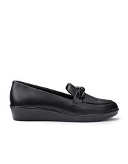 HOTTER BLACK AMBER MOCCASIN