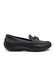 HOTTER BLACK CABANA MOCCASIN