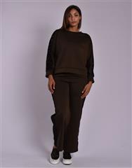 MADE IN ITALY DARK BROWN 2-PIECE TRACKSUIT 