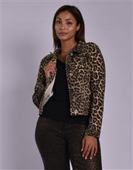 MADE IN ITALY LEOPARD JEAN JACKET