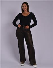 MADE IN ITALY BLACK LEOPARD JEAN 