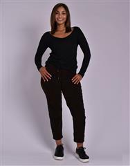 MADE IN ITALY BROWN BLACK PANTS