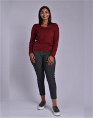 MADE IN ITALY CHARCOAL BUTTON PANTS