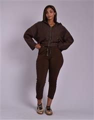 MADE IN ITALY BROWN DRAWSTRING PANTS 