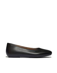 FIT FLOP BLACK DELICATO HIGH CUT SOFT-LEATHER BALLET FLATS 