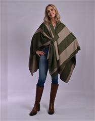 JOLIE OLIVE TAN PONCHO 