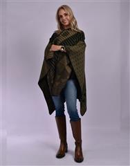 JOLIE OLIVE MULTI PONCHO