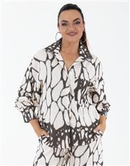 CALYPSO SLATE CHAMPAGNE BOYFRIEND SHIRT 