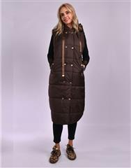 EZE CHOCOLATE LONG GILET 