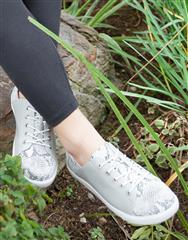 JULZ GREY SNAKE VICKI SNEAKER