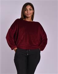 MADE IN ITALY BURGUNDY VELVET TOP