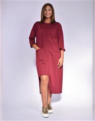 MADE IN ITALY BURGUNDY DRESS 