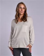 MADE IN ITALY BEIGE  KNIT TOP 