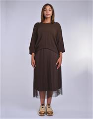 MADE IN ITALY DARK BROWN DRESS & JERSEY 
