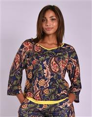 JOLIE NAVY PRINT DOMINIQUE TOP 