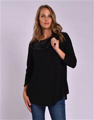 JOLIE BLACK JESSICA COWL NECK TOP
