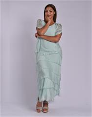 MADE IN ITALY MINT GREEN FRILL DRESS 