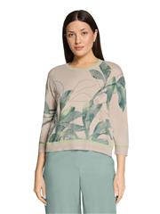 BETTY BARCLEY BEIGE GREEN KNT PULLOVER 