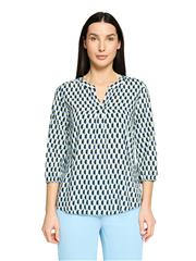 BETTY BARCLAY BLUE GREEN BLOUSE 