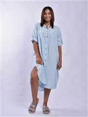 MADE IN ITALY LIGHT BLUE DRESS 