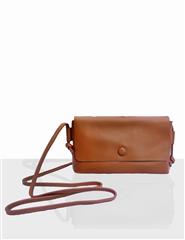 JOLIE LEATHER SMALL TAN SLING BAG