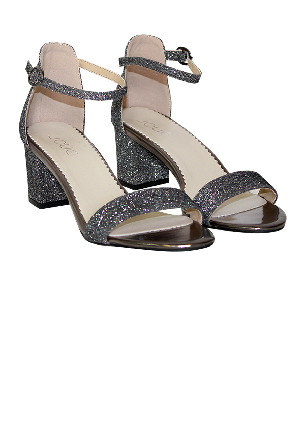 pewter glitter heels
