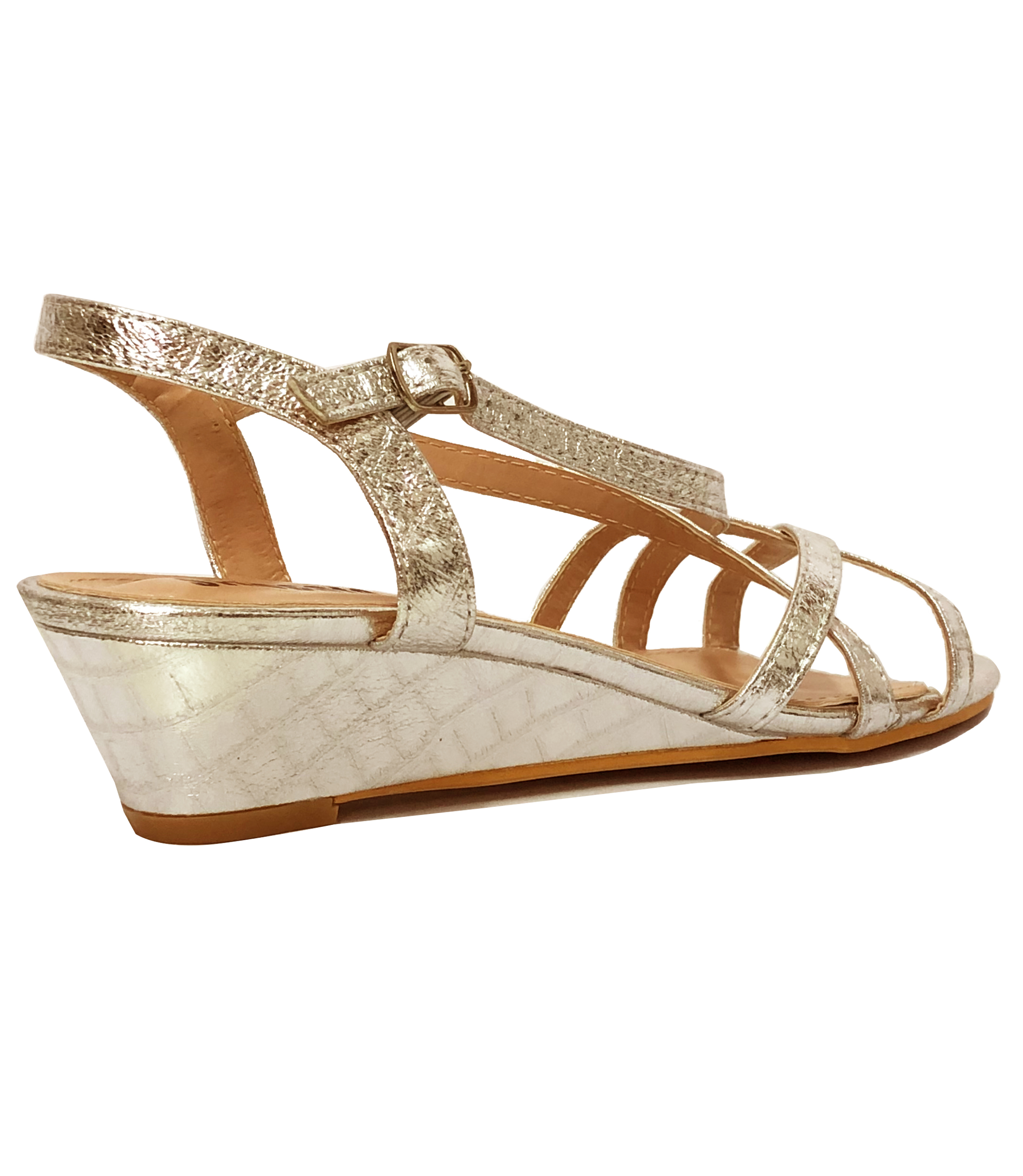 rose gold low wedges