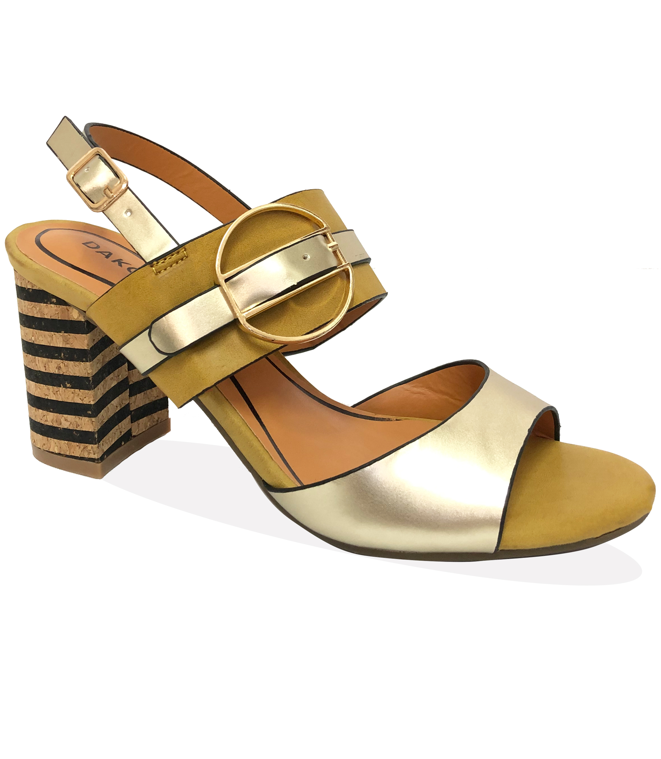 block yellow heels