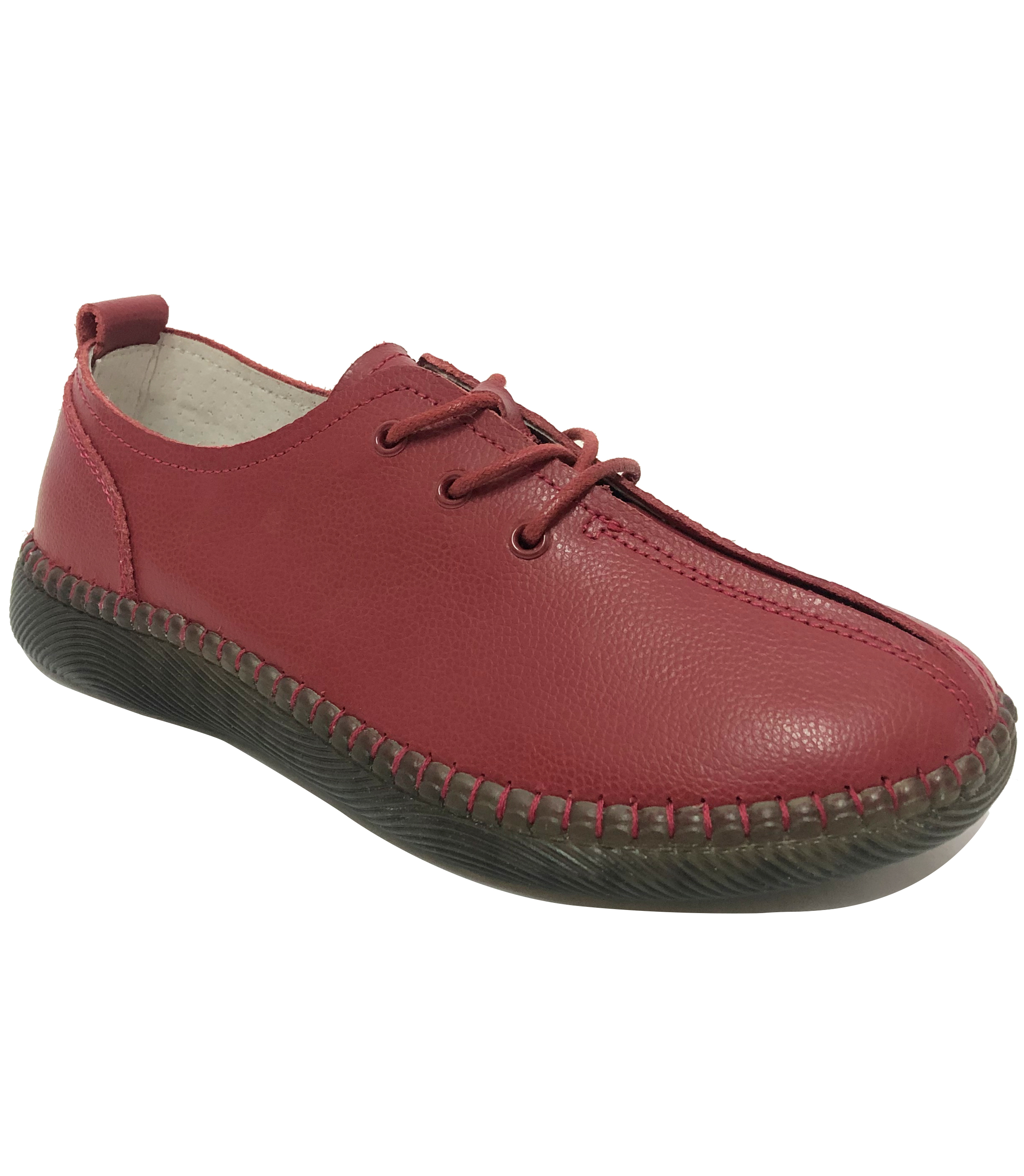 JOLIE RED LEATHER LACEUP SHOE Rosella Style inspired by elegance