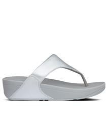 FIT FLOP SILVER LULU LEATHER TOE- POST
