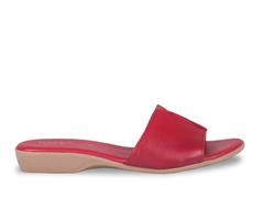 FROGGIE RED LEATHER SLIP-ON MULE